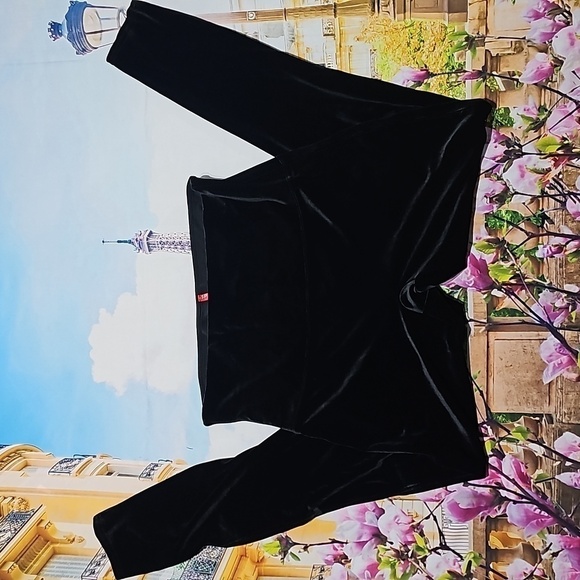 Spanx Black Velvet Skinny Pants Size 2X High-Waisted - Picture 3 of 5